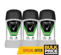 Pack de 3 déodorants anti-taches Rexona Invisible Fresh Power Stick pour hommes