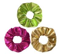 Pack De 3 Élastiques À Cheveux Laser, Cordes À Cheveux Simples Et À La Mode, Attaches À Cheveux De Couleur Unie Pour Femmes, Accessoires Pour Cheveux