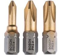Pack de 3 embouts de vissage Max Grip PH1 PH1, PH2, PH3 L25mm - BOSCH - 2607001754 Noir G