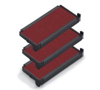 Pack de 3 encreurs 4913 de couleur rouge pour tampon printy 4913 - encreur - encre - changement - remplacement - recharge