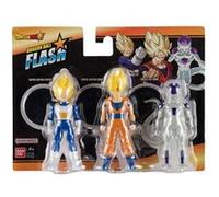 Bandai Jouet Dragon Ball Z – Pack 3 figurines Flash Series 10 cm – Multicolore Mixte