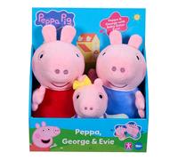 Pack de 3 figurines en peluche Peppa Pig, options de personnages