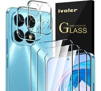 Pack de 3 Film de Protection d¡¯¿¿cran en Verre Tremp¿¿ pour Honor X8a, avec 2 Pi¿¿ces Cam¿¿ra Arri¿¿re Protecteur, Duret¿¿ 9H Glass, Anti Rayures, sans Bulles