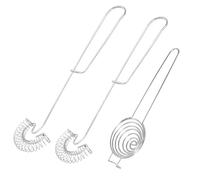 Pack de 3 Fouets Inox avec Séparateur d'Oeuf à Clip et cuillere magique - Fouets à Fils Denses pour un Mélange Efficace, Accessoires de Cuisine Argentés avec fouet inox