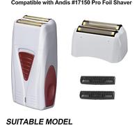 Pack de 3 lames et lames pour rasoirs professionnels compatibles avec le rasoir de remplacement au lithium andis 17150 (TS-1)/17155/17200 profoil "Golden