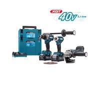 MAKITA Pack électroportatif 3 machines 40 V max Li-Ion 4 Ah XGT (machines complètes) en coffrets MAKPAC - MAKITA - DK0125G301