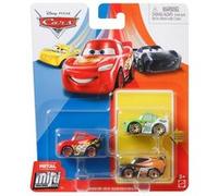 Mattel Pack de 3 mini‑véhicules Disney Pixar Cars – modèle aléatoire – 3 ans et +