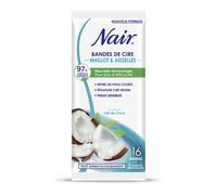 Pack de 3 - Nair - Bandes de cire froide maillot & aisselles à l'extrait de coco