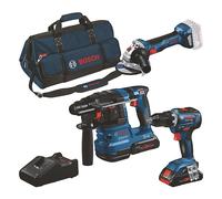 Pack de 3 outils 18V sans fil brushless 3 batteries 4,0Ah Li-ion CoolPack 0615A5007L Bosch