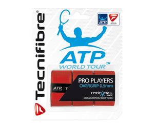 Pack De 3 Overgrips Tecnifibre Players Pro Rouges