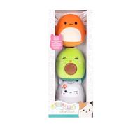 Pack de 3 Peluches Micromallows Original Squishmallows - Peluches de 6,3 cm Avocat, Yeti et Axolotl