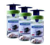 Pack de 3 Pièges à Mouches Professionnels - efficaces, capturent Jusqu'au 20 000 Mouches, naturels et éco