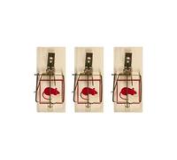 Pack de 3 pièges à souris en bois - - ALTOBUY Marron