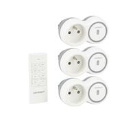 - Pack de 3 prises 2300W + télécommande - Blanc - Bolea