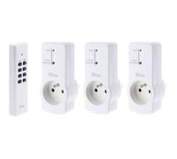 Pack de 3 prises télécommandées - Otio - Programmateur - Blanc - 2300 W - Non connecté