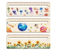 Pack De 3 Règles En Bois Pour Enfants, Règles Créatives, Papeterie Mignonne, Règles D'Étudiant, Règles D'Étudiant, Papeterie Pour Enfants, Aides À La Lecture