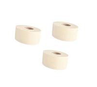 Pack de 3 rouleaux de ruban athlétique avec, Milky 3.8CMX9.14M | Tissu extensible unidirectionnel, contrôle de la longueur déchirable à la main, enveloppement corporel cohésif