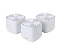 ASUS ZenWiFi XD4 Plus Blanc - Pack de 3 - Système Wi-FI 6 AX Mesh, Double Bande (2,4 GHz / 5GHz), 1800 Mbit/s, 600m2, AiProtection avec TrendMicro à Vie, Ports WAN/LAN