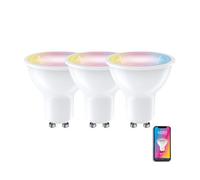 Xanlite - Kpack3G50Srvbcct - Smart Living - Pack De 3 Spots Led Connectés - Culot Gu10 - Variation De Couleur - Intensité 345 Lumens - Technologie Moderne