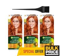 Pack de 3 teintures capillaires cuivre passionnées Garnier Color Naturals 7,4...