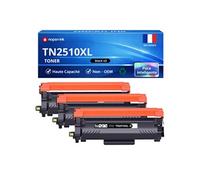 Pack de 3 Toners compatible pour Brother TN2510XL Noir 3000 Pages