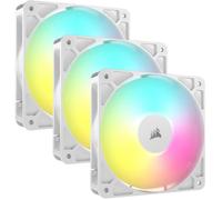 Corsair Ventilateurs RS120 ARGB 120 mm PWM - Silencieux - Daisy-Chain - Pack triple Blanc