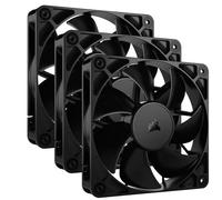 CORSAIR RS120 120mm Ventilateurs PWM - Connexion Daisy-Chain - Faible Bruit - Roulement à Dôme Magnétique - Paquet Triple - Noir