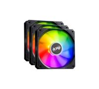 Pack de 3 ventilateurs PC Xpg VENTO R 120 ARGB PWM 120 mm noir pour boîtier