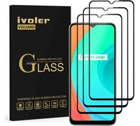 Pack De 3 Verre Trempé Pour Vivo Y21 Y21s Y33s Y20s Y11s Y52 5g Y72 5g Realme 7i C21y C25y Realme Narzo 30a, Couverture Complète Anti Rayures Film Protection Écran En Noir