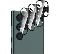 Pack De 3 Verres Trempés Pour Lentille Photo Samsung Galaxy S24 Ultra - 9h, Ultra-Fin Noir, Anti-Reflets/Anti-Flash, Installation Sans Bulles