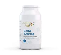 Pack de 3 Vita World GABA 1000mg 3 x 120 Comprimés DE FORTES DOSES - Végétalien - biodisponibilité élevée Acide Gamma-aminobutyrique - Un Seul Comprimé par Jour Made in Germany