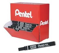 Pack de 30+ 6 marqueur permanent indélébile Pentel N60 pointe biseautée 3,9 à 5,5 mm noir G