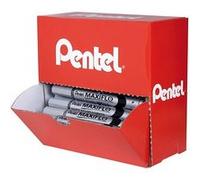 Pack de 30 + 6 marqueurs permanent indélébile Maxiflo pointe ogive 4 mm noir - Noir - Pentel Noir G