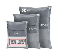 Pack de 30 Pochettes d'Envoi Colis Vinted - Enveloppes Plastique d'Expédition Résistantes, Auto-Adhésives, Opaques pour Vêtements, Chaussures, Livres - Pack de 30, Idéales pour Vinted