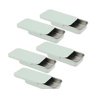 Pack de 30 Vert Mini rectangulaire métal coulissant bouche à cheval fer boîte bonbons bijoux artisanat pilule set carte cadeau stand Box 16ml