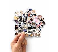 Pack de 30pcs Stickers Autocollants Dessin animé japonais kawaii BL Couples Mixtes Populaire Manga autocollant Vinyle mignon pour ordinateur portable scrapbooking skateboard Bouteille d'eau