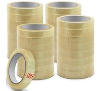 Waytex Pack de 32 Rubans adhésif de bureau transparent brillant haut pouvoir adhésif, largeur 19 mm rouleau de 66m qualité Pro épaisseur 50 micronS