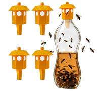 Pack de 4/8 Piège Frelon Asiatique Pièges à Frelons Extérieur Sélectif - Compatible Bouteille Standard + Recette d’Appât Offerte (4PC)