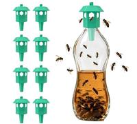 Pack de 4/8 Piège Frelon Asiatique Pièges à Frelons Extérieur Sélectif - Compatible Bouteille Standard + Recette d’Appât Offerte (Vert 8PC)