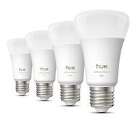 Philips Hue Ampoule LED connectée A60, White Ambiance, Culot E27, 6 W, Spectre complet 1000-2000 K, 810 lumens, Intensité variable, Compatible avec Alexa, Google Assistant et Apple Home, pack de 4