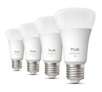Philips Hue Ampoule LED connectée A60, White and color, Culot E27, 6 W, Spectre complet 1000-2000 K, 810 lumens, Intensité variable, Compatible avec Alexa, Google Assistant et Apple Home, pack de 4