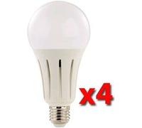 Pack de 4 ampoules LED E27 High Power 24 W / 2452 lm - Blanc chaud blanc