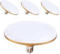 Pack De 4 Ampoules LED UFO, 30w 3000lm 6500k Lumière Froide E27 Lampe à économie D’énergie Ampoule Plate Haute Puissance LED Haute Baie Ampoules étanches Entièr, 15w 105 * 85mm