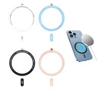 Pack de 4 Anneau Magnétique Compatible avec MagSafe, Anneau de Chargeur Magnétique pour iphone, Compatible avec Séries iPhone 15/15 Plus/15 Pro/15 Pro Max/14/13/12/Samsung Galaxy S22