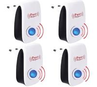 Pack de 4 Appareil Ultrason Souris - et Rats Barrage aux Insectes Repulsif à Tue Mouche Electrique Anti Puissant ultrasons rongeurs