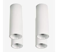 Pack de 4 appliques de plafond LED de surface ronds Ø5,7 cm en aluminium Luisiana Blanc
