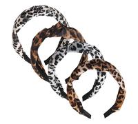Pack De 4 Bandeaux Imprimés Léopard, Bandeaux Rétro, Bandeaux À Large Bord, Bandeaux Pour Femmes, Bandeaux Décoratifs, Accessoires Pour Cheveux, Couvre-Chefs Créatifs