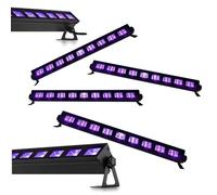 Pack de 4 barres LED-UVBAR Lumière Noire Ibiza Light DJ soirée Fluo Discothèque UV 9 x 3W