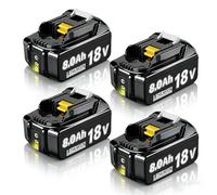 Pack de 4 Batteries 8.0Ah de Rechange pour Makita 18V Li-ION Batterie BL1850 BL1850B BL1830 BL1860B BL1845 BL1835 BL1815 194205-3 LXT-400 BL1860 avec Batterie LED