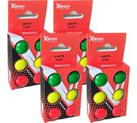 Pack De 4 Boîtes Cochonnets Fluo - 24 Buts Fluorescents (4 x 6) - Couleurs Vert Et Jaune - Accessoires De Pétanque Visibles Et Ludiques